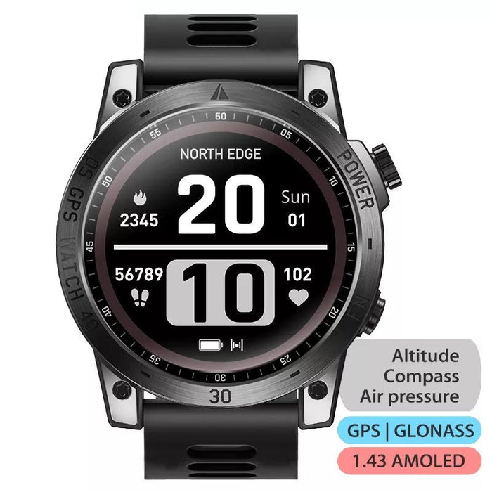 Mens Hd Amoled Display Waterproof 50m Sports Smart Watch