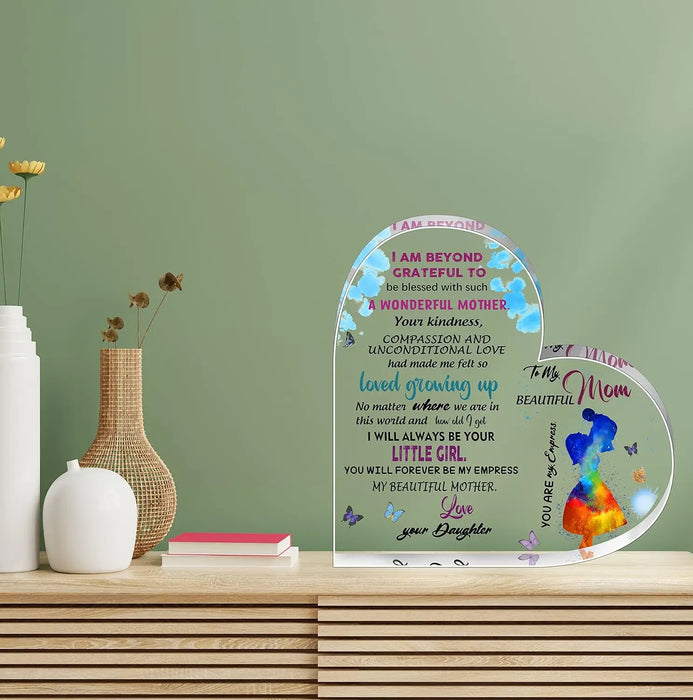 Acrylic Heart Shaped Plaque A Meaningful Gift For Mom