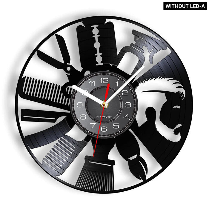 Barber Wall Clock For Hair Salon Interior Design