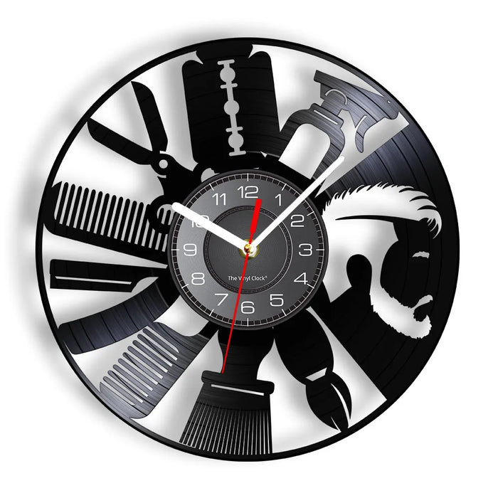 Barber Wall Clock For Hair Salon Interior Design