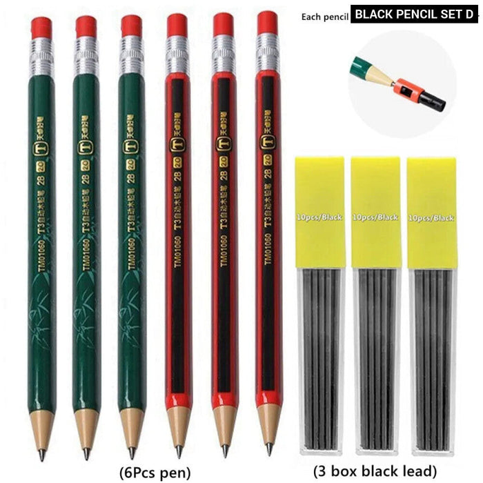 2.0Mm Mechanical Pencil Set With Sharpener And Colour Leads Stationery