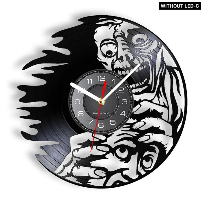 Zombie Vinyl Record Wall Clock