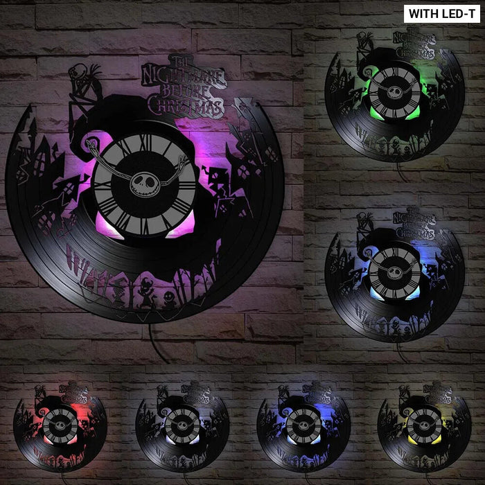 Halloween Nightmare Vinyl Record Wall Clock