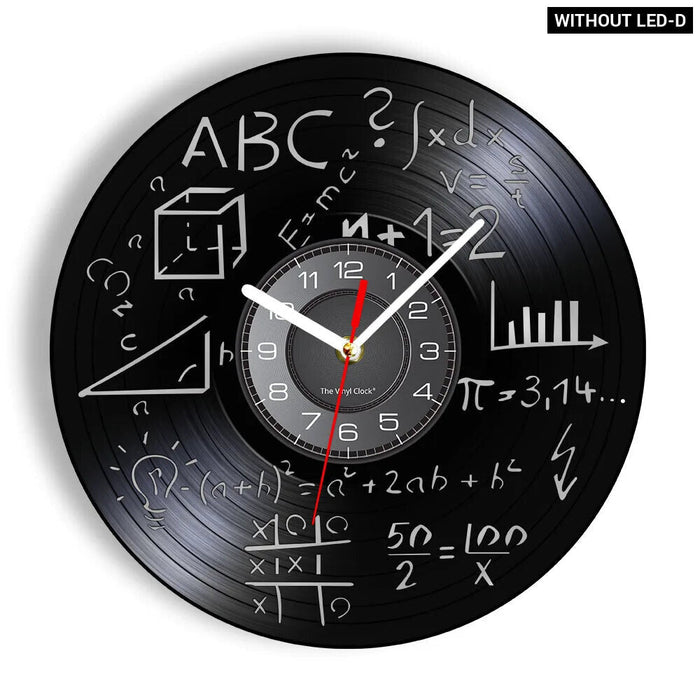 Math Formula Vinyl Record Wall Clock