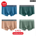 4 Piece Silky Antibacterial Mens Boxer Shorts