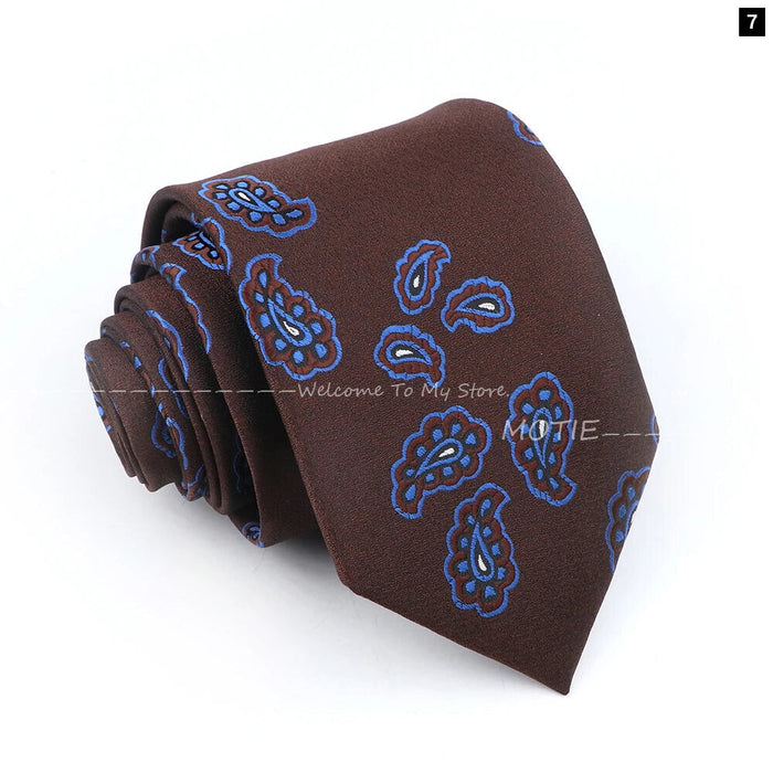 Premium Brown Striped Necktie For Business And Daily Wear