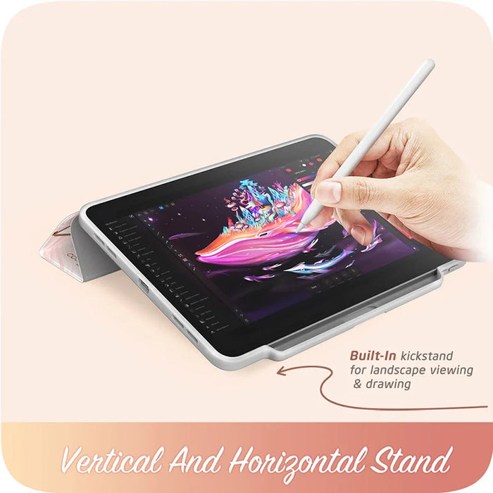 For Ipad Pro 11 Cosmo Full-body Trifold Stand Marble Flip