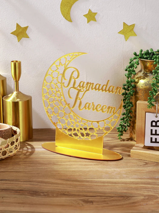 Golden Moon Acrylic Ramadan Decor For Home