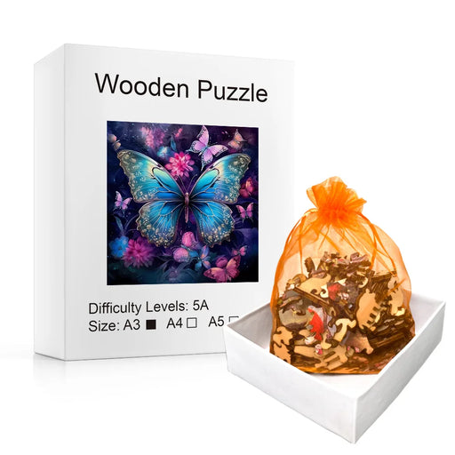 Vibrant Butterfly Wooden Jigsaw Puzzles