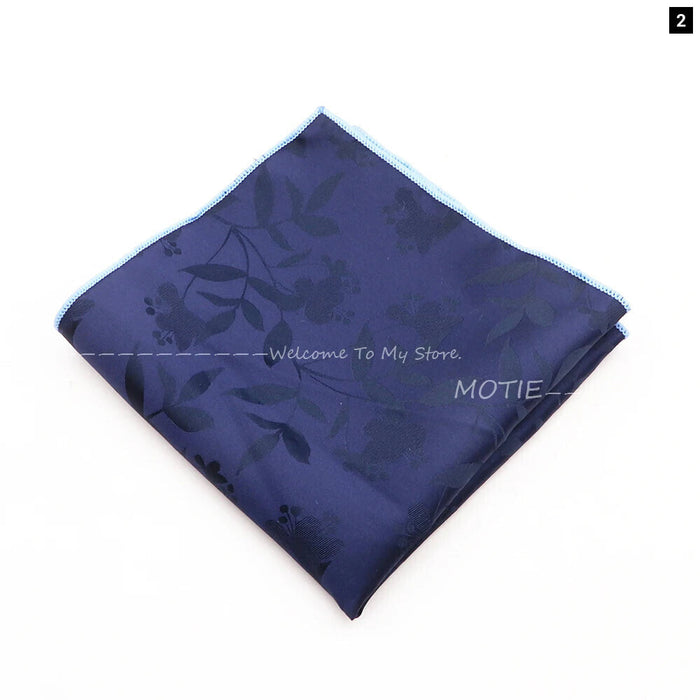 Mens Plant Pattern Handkerchiefs For Weddings And Daily Wear