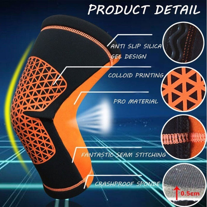 1Piece Elastic Nylon Sports Knee Sleeves Braces For Fitness Running Cycling