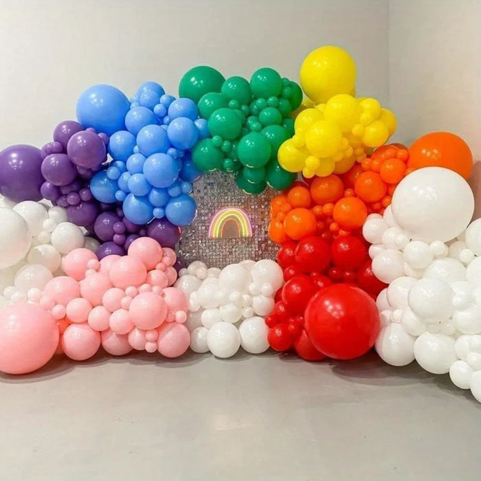 144 Pride Moon Rainbow Birthday Balloon Set For Wedding Party Anniversary Graduation Decoration Theme Festival Decoration