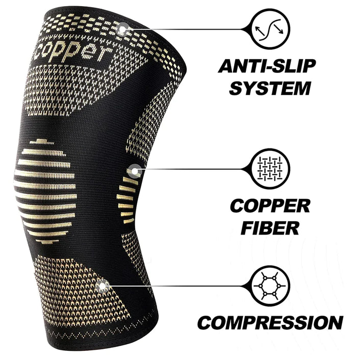 Copper Knee Compression Sleeves For Men Women Pain Relief Workout