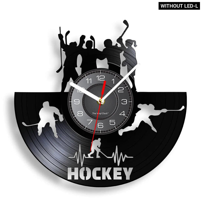 Hockey Wall Clock For Boys Room