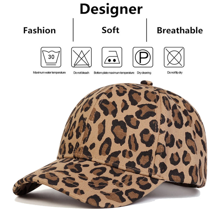 Adjustable Leopard Print Kids Baseball Cap / Hat