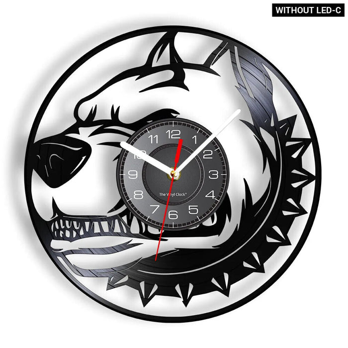 Retro Pitbull Wall Clock