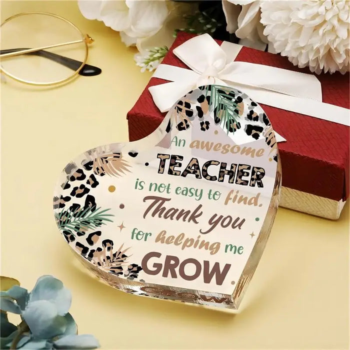 Acrylic Teacher Appreciation Keepsake & Paperweight