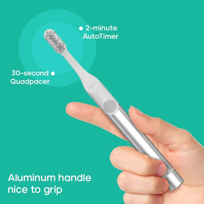 Electric Toothbrush Premium Metal Handle Rubber Coated Brush Head for Optimal Oral Care