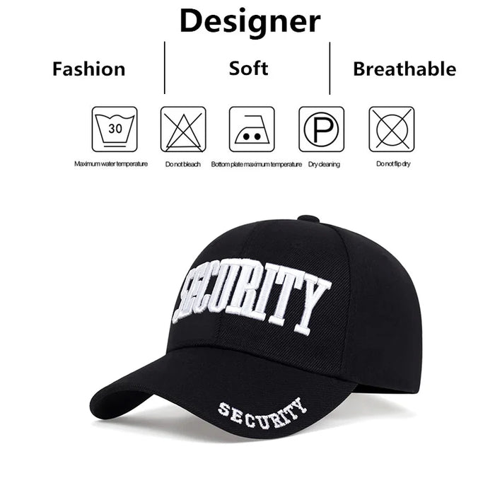 Adjustable Security Baseball Cap / Hat For Outdoor Wear