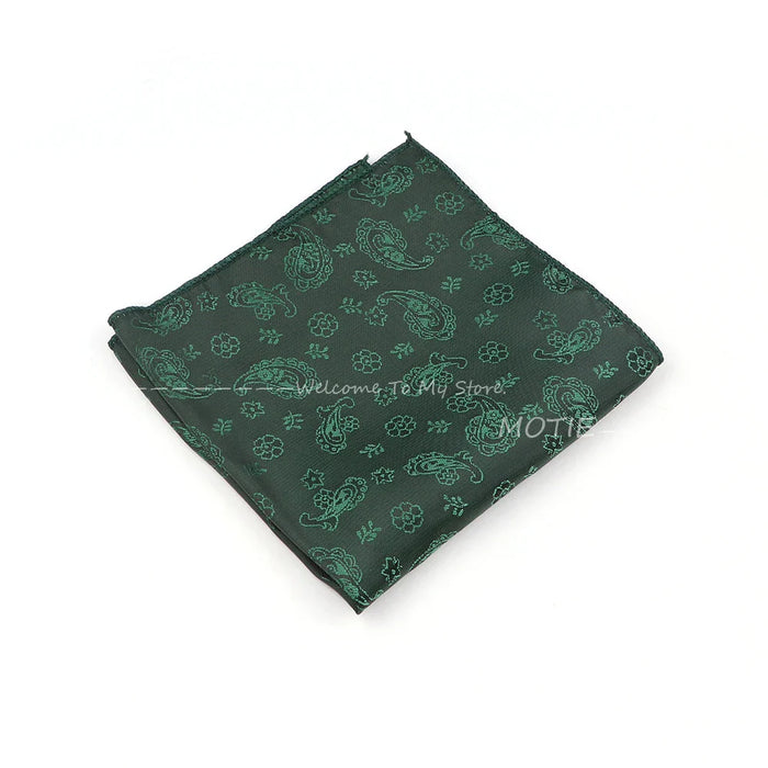 Blue Paisley Pocket Square Mens Business And Wedding Accessory