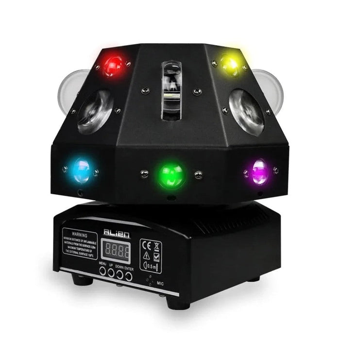 4 IN 1 DMX RGBWY LED Moving Head Beam Point Rainbow Green Laser DJ Disco Party Dance Wedding Bar Stage Lighting Effect