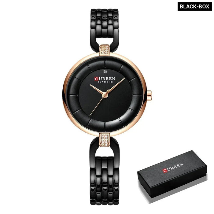 Women's Quartz Watches Stainless Steel Clock Ladies Wristwatch