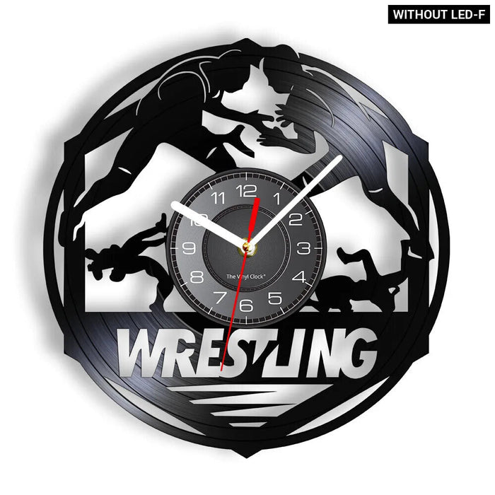 Man Cave Arm Wrestling Vinyl Record Wall Clock