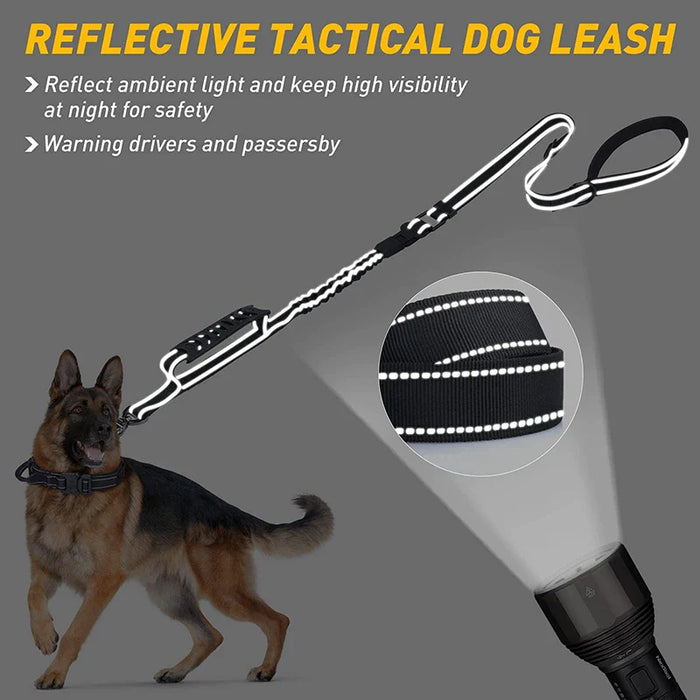 No Pull Bungee Dog Leash Reflective Padded Handle Car Seat Belt Medium Large Dogs