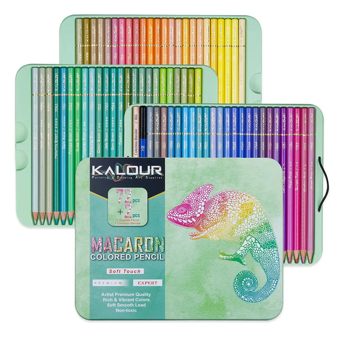 72 Piece Macaron Pencil Set