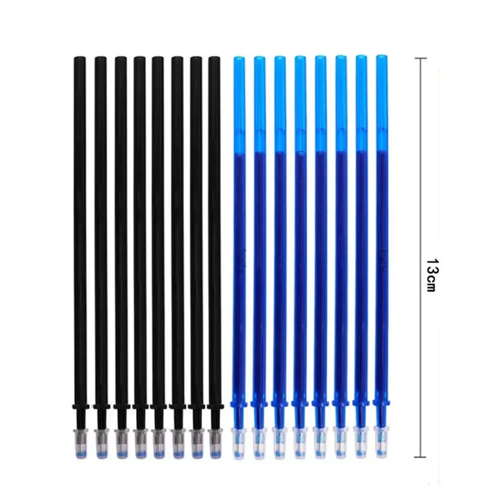 52 Pieces Gel Pen Set 0.5Mm Blue Black Erasable Refills Washable Handle