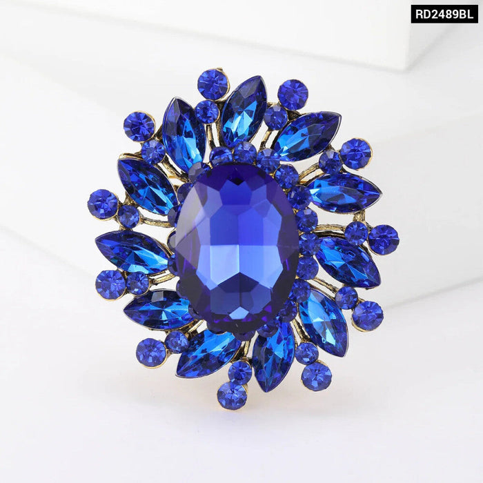 Luxury Women Brooch 10 Colour Crystal Pin For Party Clothing