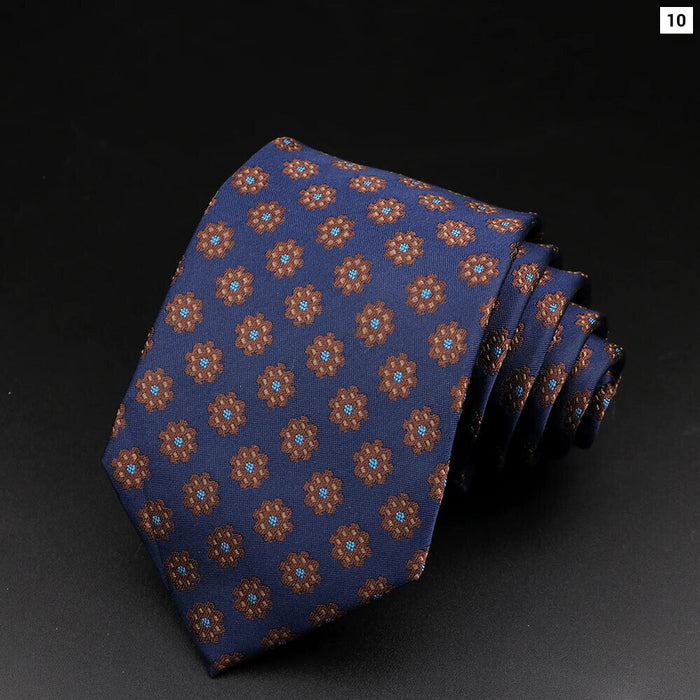 Mens Tie Paisley Floral Striped For Business Weddings And Daily Wear