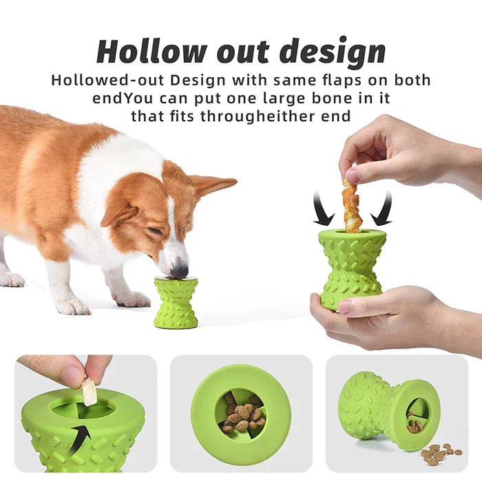 Treat Dispensing Dog Toy Durable Rubber