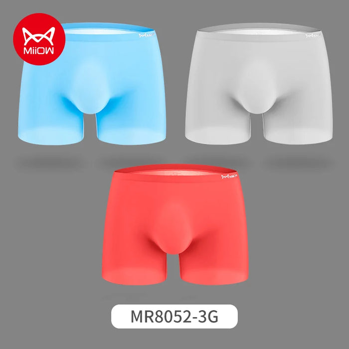 Pack Of 3 Breathable Ice Silk Mens Boxers