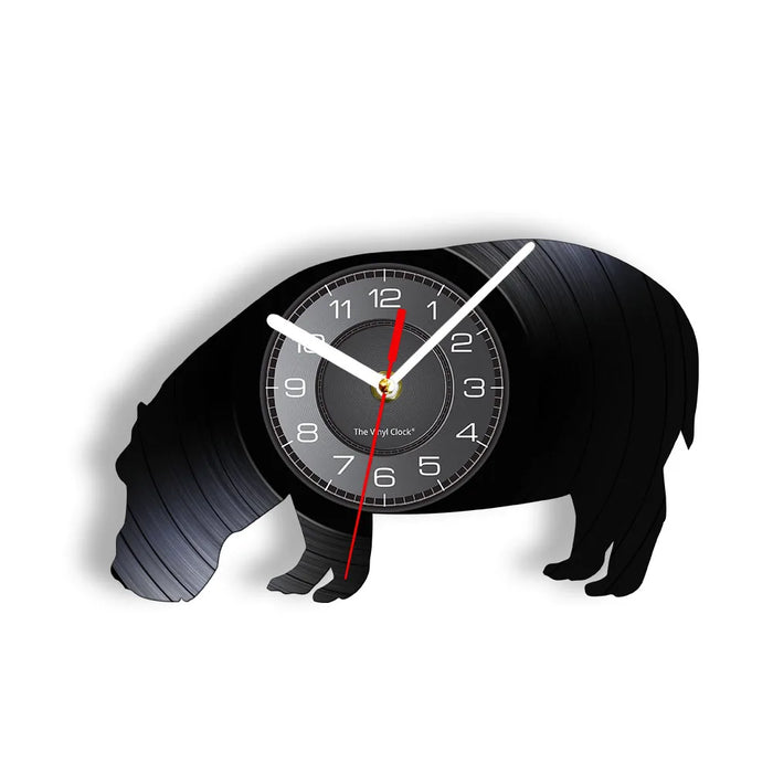 Vinyl Record Hippo Wall Clock