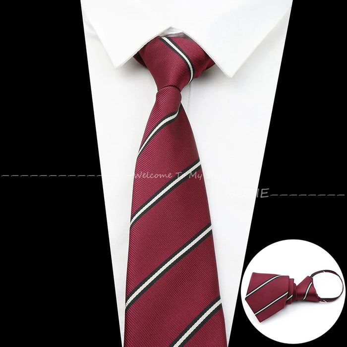 Bold Striped Zipper Tie For Daily Wear And Weddings