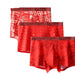 Pack Of 3 Antibacterial Mens Boxers Red Print