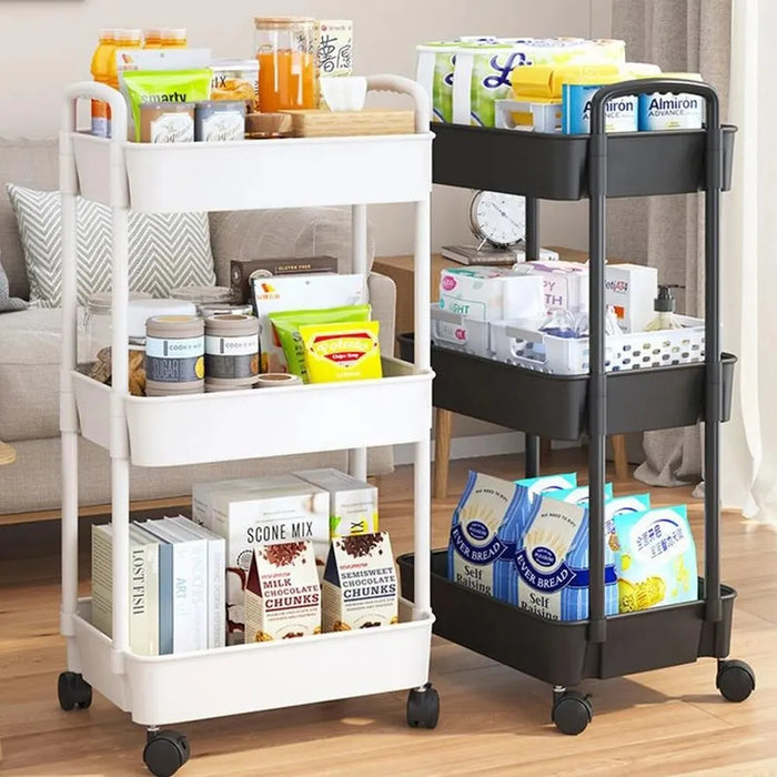 Multi Level Mobile Storage Rack With Wheels