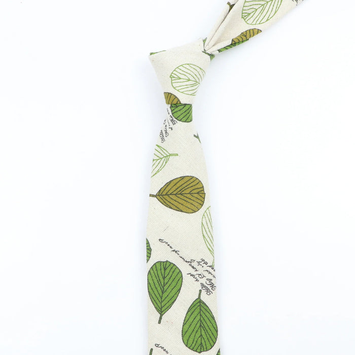 Floral Animal Print Linen Tie For Weddings And Parties