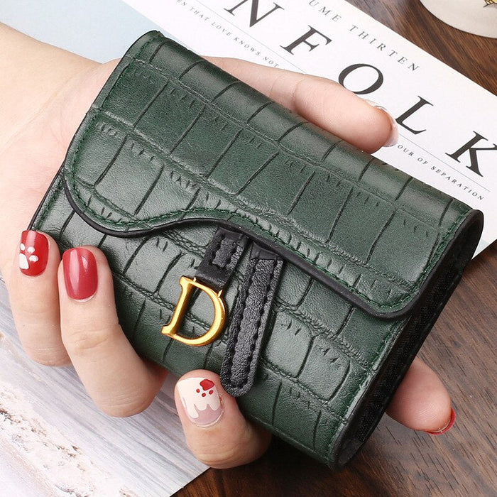 Women Card Holder Short Wallet Mini PU Letter Wallet Multi Card Card Holder Small Multi Functional Clutch Bag