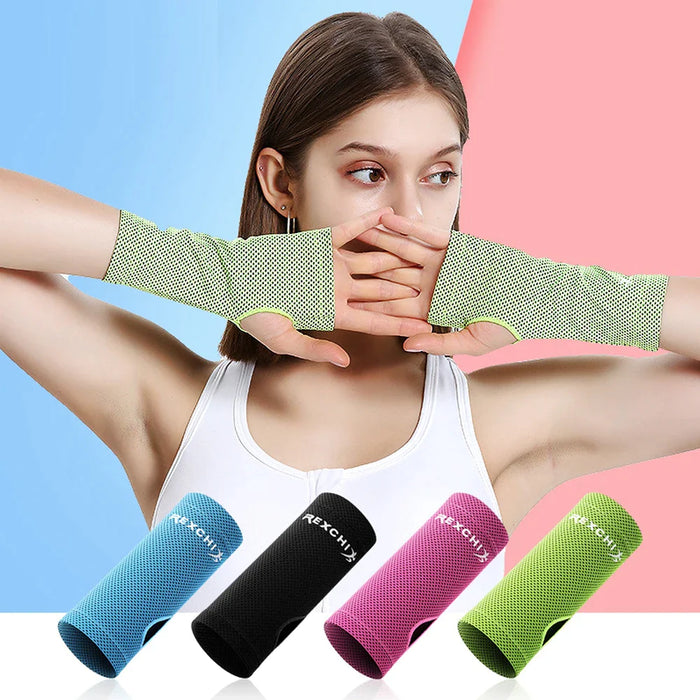 1 Pair Non-Slip Sweat-Absorbent Quick-Drying Wrist Brace For Sport Cycling