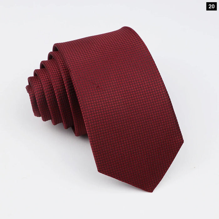 Classic Slimplaid Neck Ties For Men Business And Wedding Essential