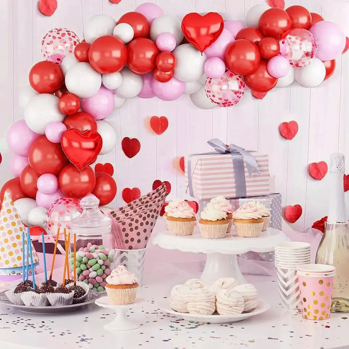 129 Valentine'S Day Balloon Garland Arch Set For Valentine'S Day Weddings Engagement Anniversary Parties And Other Decorations