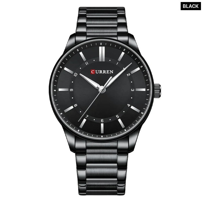 Casual Quartz Watches Men Brand Stainless Steel Band Business Quartz Wristwatches