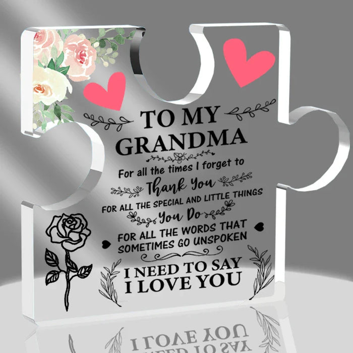 Grandma Gift Acrylic Desktop Plaque For Grandchildren