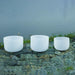 White Crystal Singing Bowl Set Of 3pcs 6’b 8’ f 10 ’a