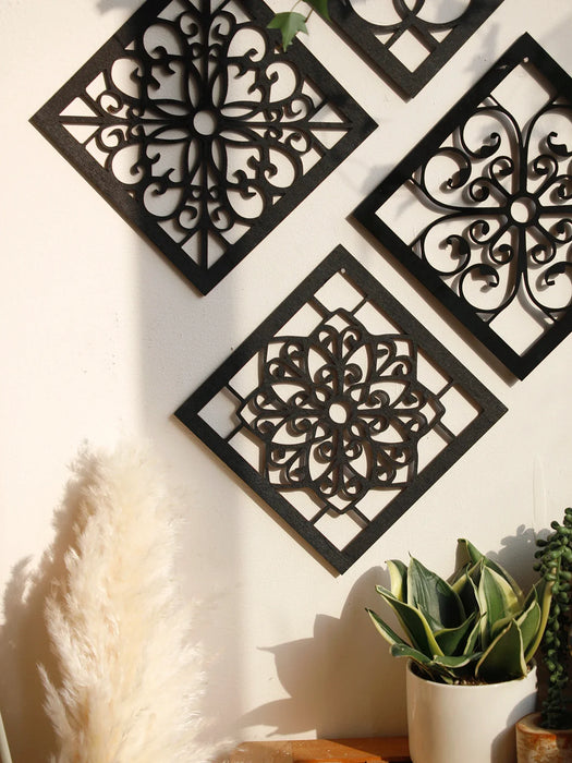 Boho Wooden Wall Decor Set