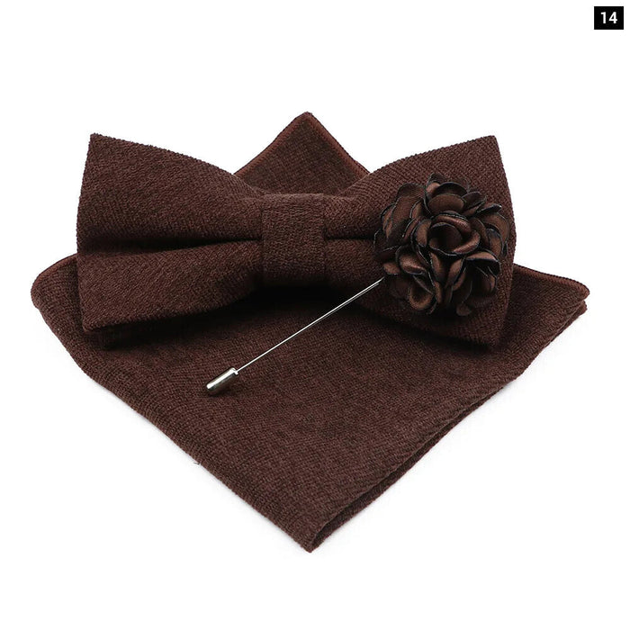 Super Soft Suede Bowtie Set For Weddings