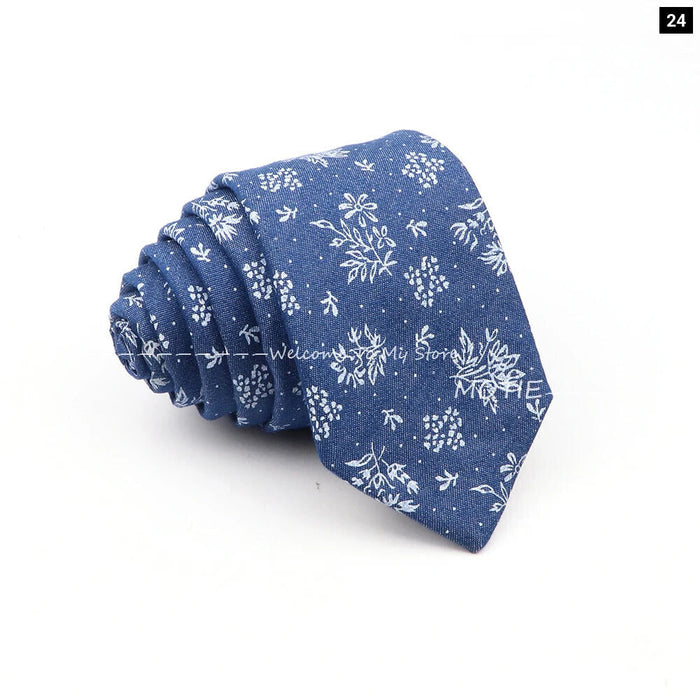 Floral Skull Anchor Denim Tie For Weddings Parties And Daily Wear