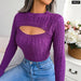 Chic Hollow Out Sweater For Women